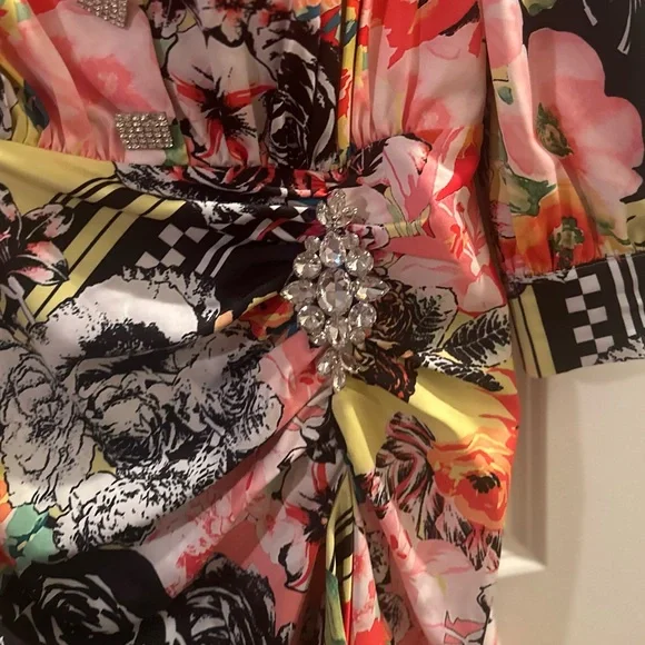 Comino Couture London Drape Silk Designer Dress - Picture 6 of 11